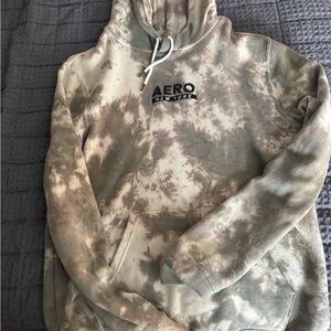 Aero New York Men's Tan Tie-Dye Hoodie